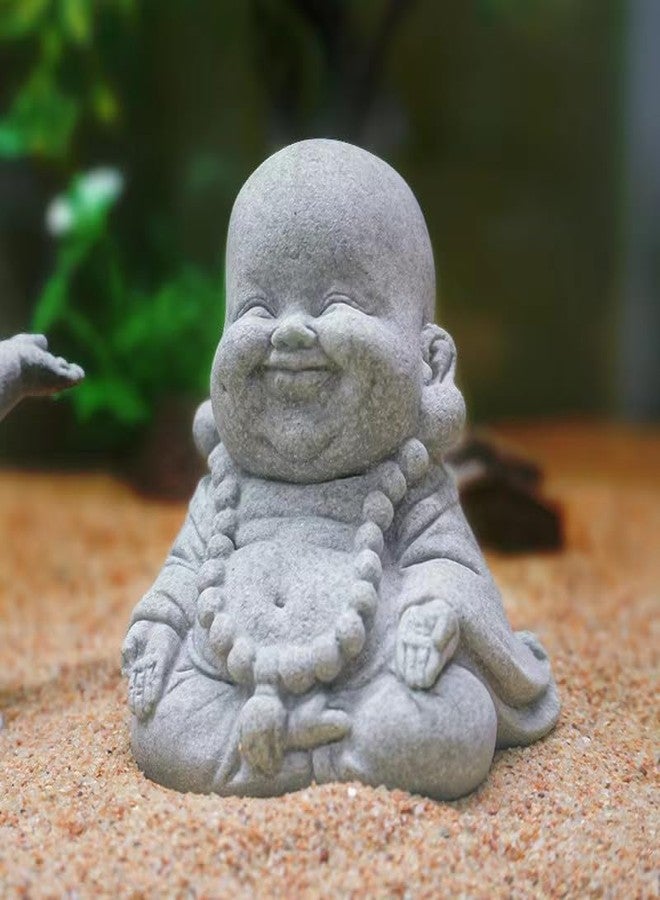livelyfish Buddha Fish Tank Decor Asian Stone Buddha Figurines for Aquarium Zen Garden Fish Tank Statue Decorations Mini Stone Buddha Zen Garden Sculptures Decor,Gift, G - Image 4